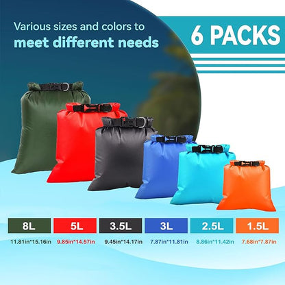 6PCS Dry Bags Waterproof, Lightweight Dry Bags - Image 2