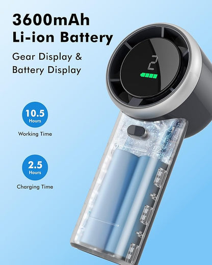 WHATOOK Portable Handheld Mini Fan: High Speed Cooling Fan, 10 Hours Battery - Image 4