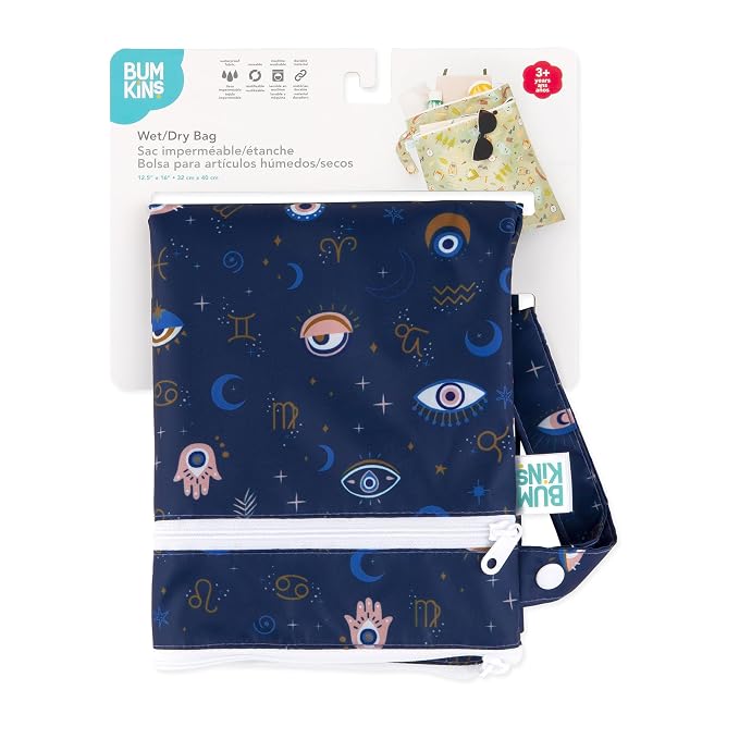Bumkins Waterproof Wet Dry Bag for Baby, Swim Suit, Cloth Diapers, Pump Parts - Image 6