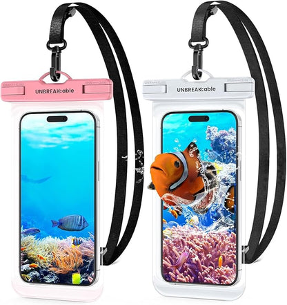 UNBREAKcable Waterproof Phone Pouch-2 Pack IPX8 Waterproof Phone Case by UNBREAKcable