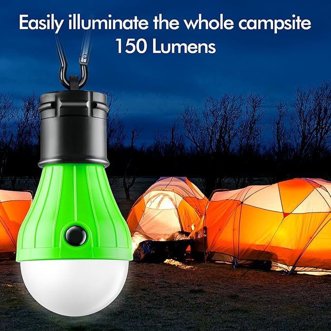 FLY2SKY Portable LED Tent Lamp, Clip Hook Hurricane Emergency Light Bulb - Image 2