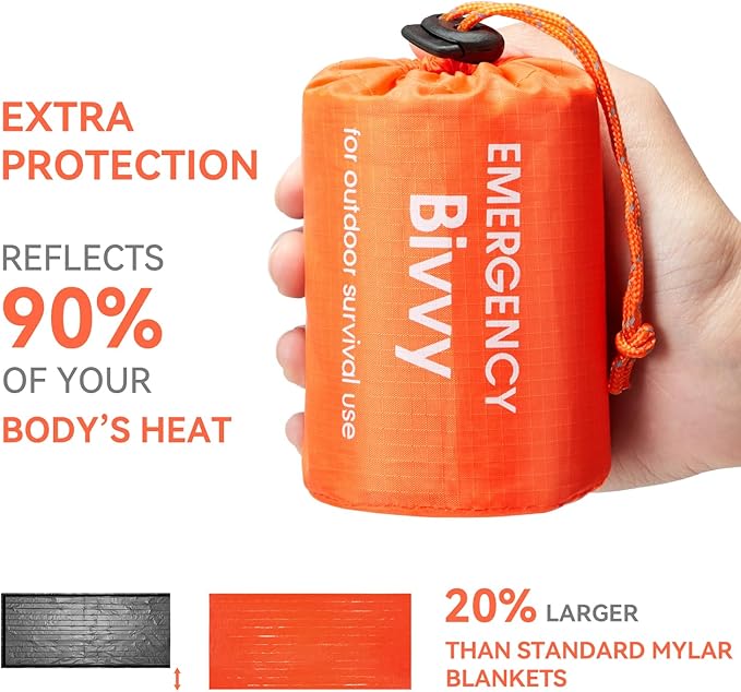 Esky Emergency Sleeping Bag, Survival Bag Portable Thermal Bivy Sack, - Image 4