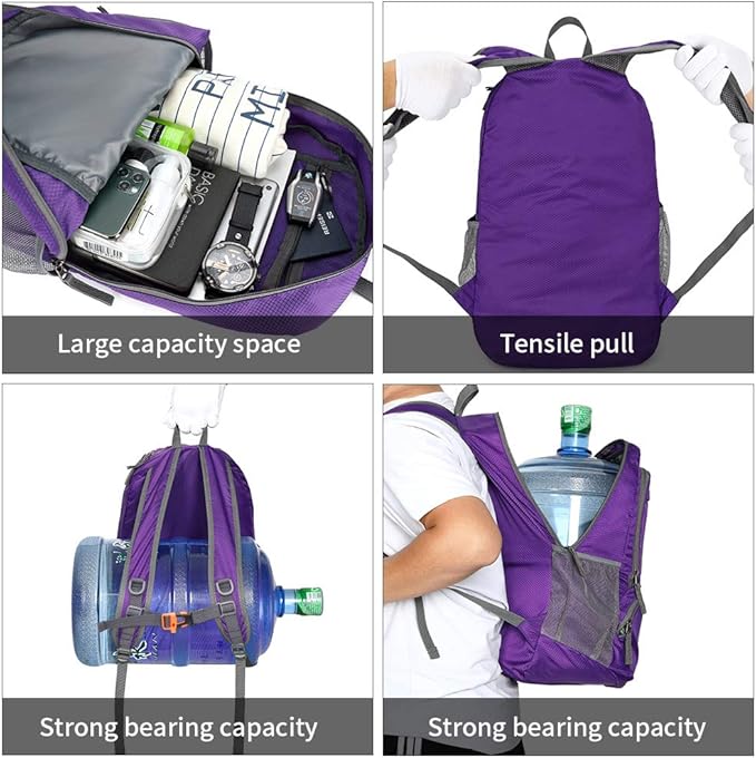 FENGDONG 35L Lightweight Foldable Waterproof Packable Travel Small Hiking - Image 5