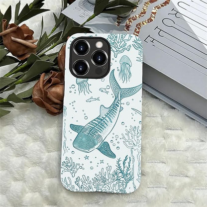 for iPhone 13 Pro Case, HH2 Ocean Whale Shark Hybrid 2 Layer Hard Shell - Image 4