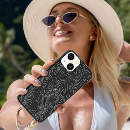 Aesthetic Topographic Map Phone Case Compatible - Image 8