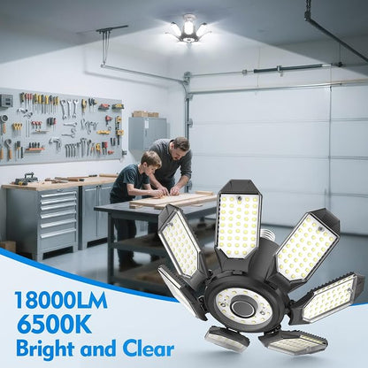 TANBABY 2 Pack LED Garage Lights, 250W Deformable Garage Light Bulb, Total - Image 7