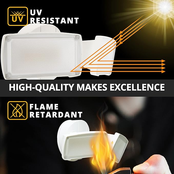 UME 2-Pack 19W Dusk to Dawn LED Security Light Outdoor, 2 Adjustable Head - Image 5