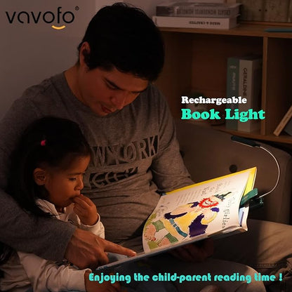 VAVOFO Rechargeable Book Light for Reading in Bed Kids, 7 LED Reading Light - Image 2