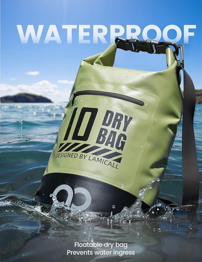 Lamicall Small Dry Bag, Waterproof Bag - 5L/10L/20L/30L/40L Water Proof Bag - Image 3