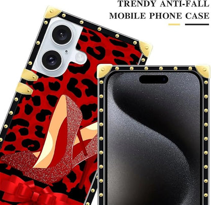 Compatible with iPhone 16 Case, Elegant High Heels Luxury Golden Decoration - Image 4