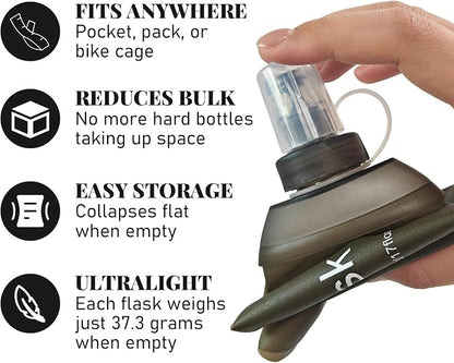 2Pcs 500ml Soft Flask, TPU Collapsible Soft Water Bottle - Image 4