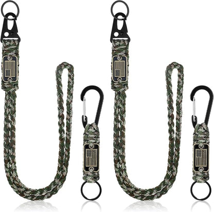 Frienda 2 Set Heavy Duty Paracord Lanyard Necklace Whistles Strap Braided 550 by Frienda