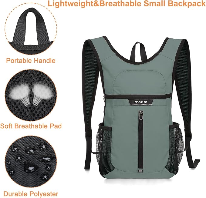 MOSISO Lightweight Hiking Daypack Small Packable Travel Hiking Backpack - Image 4
