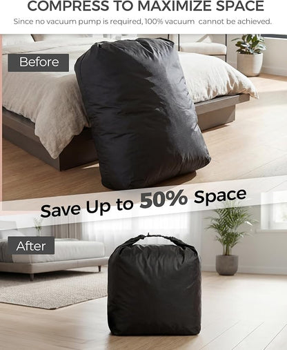 Travel Laundry Bag, Pump-Free Vacuum Compression Dirty Clothes Bag, Extra Large - Image 3