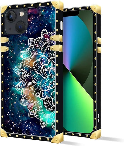 Compatible with iPhone 13 Case, Starry Sky Colourful Mandala Luxury Golden - Image 2