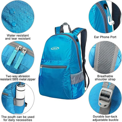 G4Free 20L Lightweight Packable Backpack Travel Hiking Daypack Foldable Backpack - Image 4