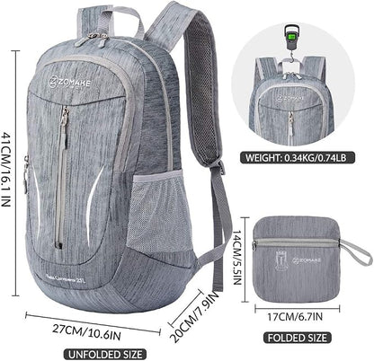 ZOMAKE 25L Ultra Lightweight Packable Backpack, Foldable Hiking Backpacks Water - Image 2