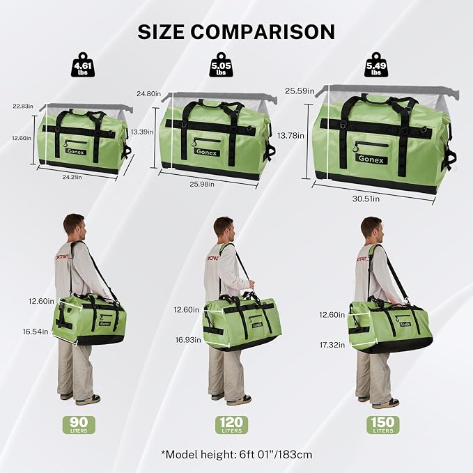 Gonex Waterproof Duffel Bag, 90L Heavy Duty Dry Duffle Bag - Image 2