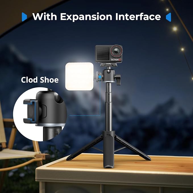 SmallRig Action Camera Selfie Stick Tripod, 7.8-21.6in Extendable, 360° Ball - Image 7