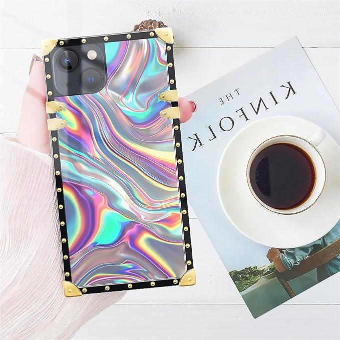 Compatible with iPhone 15 Case, Holographic Abstract Iridescent Textures Luxury - Image 7