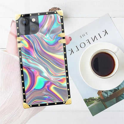 Compatible with iPhone 15 Case, Holographic Abstract Iridescent Textures Luxury - Image 7