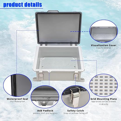 MAKERELE Small Waterproof Electrical Junction Box Clear ABS Plastic Dustproof - Image 4