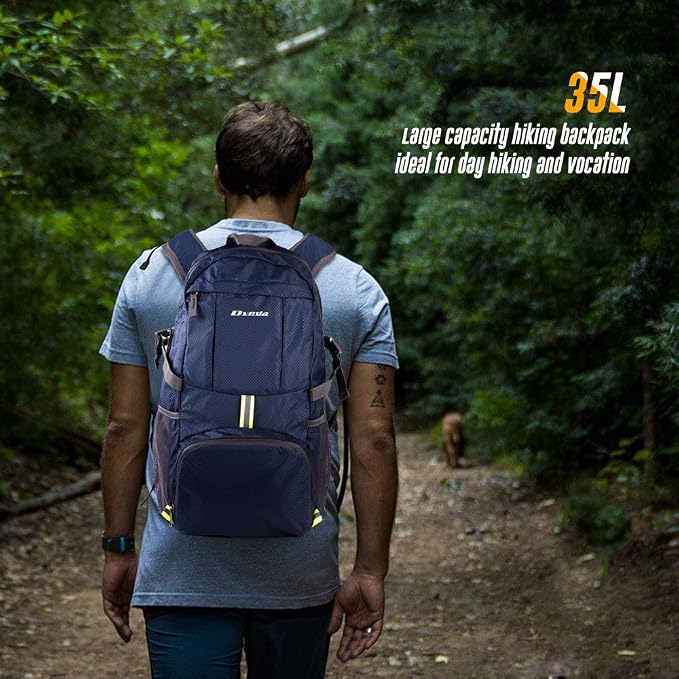 35L Lightweight Packable Backpack Waterproof Durable Hiking Travel Backpack - Image 6