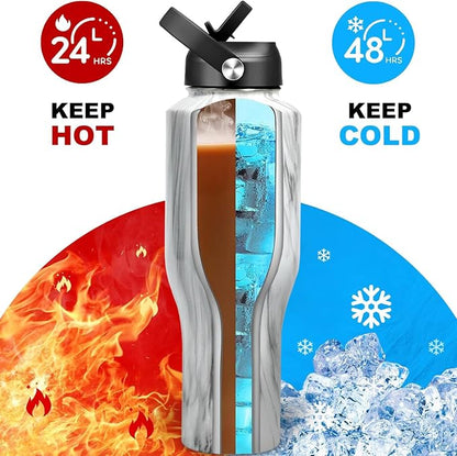 HYDROWION Water Bottle Stainless Steel, Vacuum Insulated Leak Proof Tumbler 32oz - Image 3
