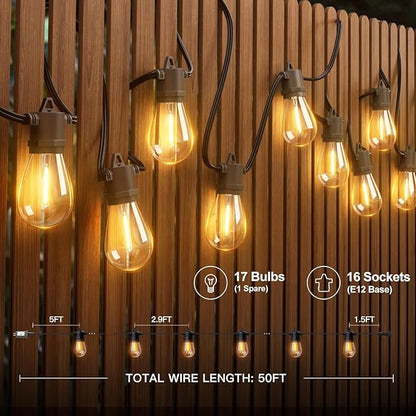 addlon 50FT LED Outdoor String Lights - Image 6