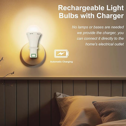 Ostwiki 2 Pack Rechargeable Light Bulb, Emergency Light Bulbs - Image 3