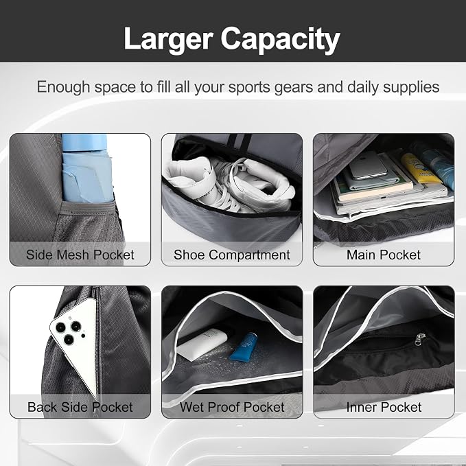 Hoedia Sports Drawstring Backpack - Image 4