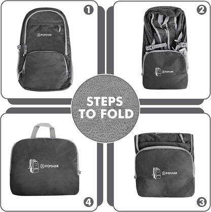 ZOMAKE Lightweight Packable Backpack 30L, Foldable Hiking Backpacks Water - Image 5