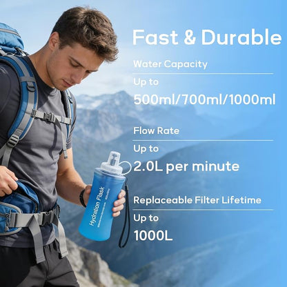 500ml Soft Flask Water Bottle, Collapsible Water Bottle - Image 6