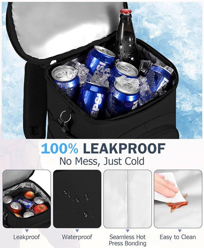 Cooler Backpack, 22L Waterproof Soft Backpack Coolers Leak Proof Beach Backpack - Image 3