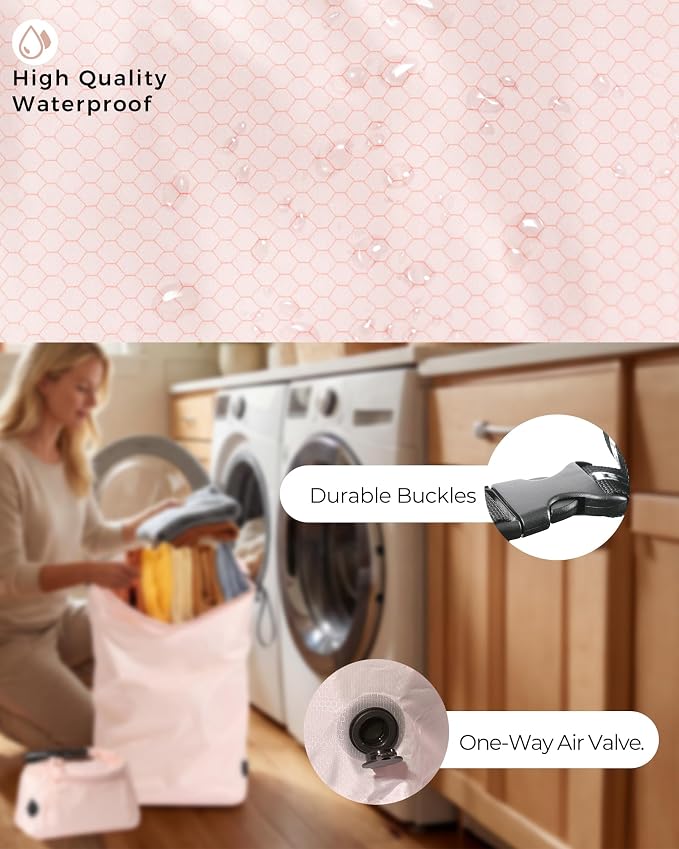 Travel Laundry Bag, Pump-Free Vacuum Compression Dirty Clothes Bag, Reusable - Image 5