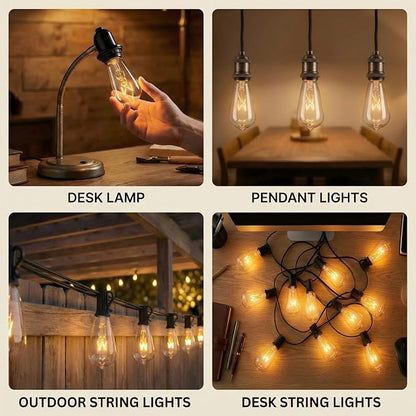 10 Pack ST40 Replacement Bulbs for Outdoor String Lights, 7W E17 Intermediate - Image 7