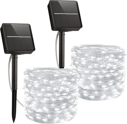 Minetom Solar String Lights, 2 Packs Total 66Ft 200 LED Solar Fairy Lights by Minetom