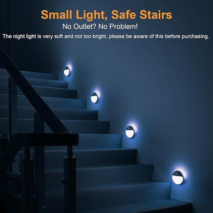 YUNLEX 2 Pack Azure Battery Night Light, Motion Activated Night Light, 2.6" - Image 2