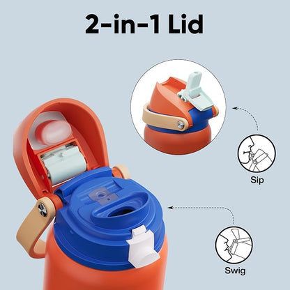 Insulated Water Bottle with Straw - Image 3