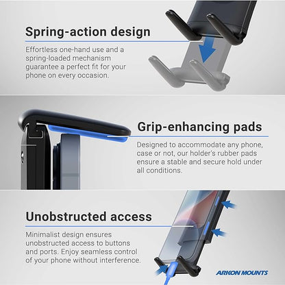 ARKON Mounts - Car Phone Holder | Secure Grip | Heavy Duty | Drill Base Car - Image 3