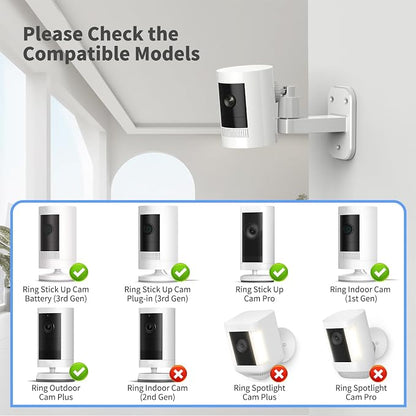 3 Pack Ring/Camera Mount: 360 Degree Adjustable Wall Mount - Image 2
