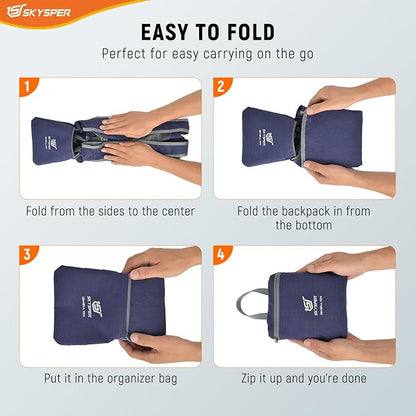 SKYSPER 10L Hiking Backpack Small Foldable Daypack Packable Lightweight Hiking - Image 5