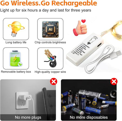 6 Pack Rechargeable Fairy Lights - Image 5