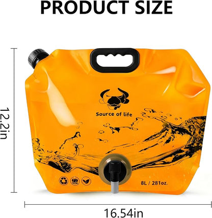 Collapsible 8L Water Storage Bag, BPA-Free Portable Folding Water Jug - Image 2
