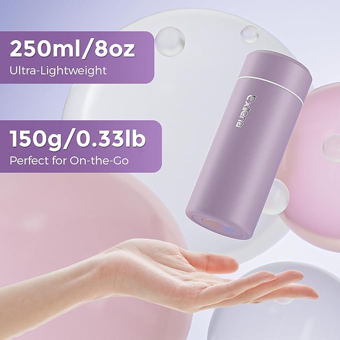【Upgraded】Exllena Small Insulated Water Bottle 8 oz/250ml– Mini Insulated Water - Image 2