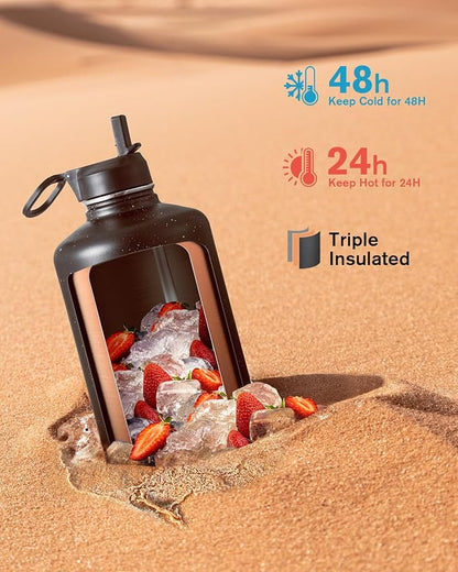Coolflask 128 oz Gallon Water Bottle Insulated - Image 2