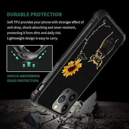 for iPhone 12 Pro Max Case, Pig Sunflower Yellow Sunshine Pattern Graphic - Image 7