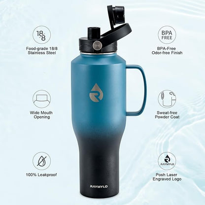 RAYMYLO Insulated Water Bottle 40oz, Stainless Steel Water Bottle - Image 4