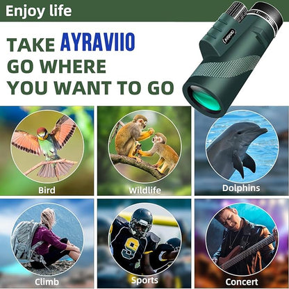 Birthday Gifts for Men Dad Him Husband Teen, 10x42 Compact Monocular Telescope - Image 6