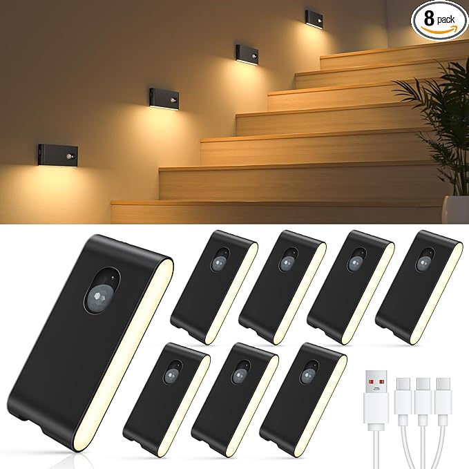 WILLED Stair Lights Indoor, Wireless Motion Sensor Light Indoor, Rechargeable by WILLED